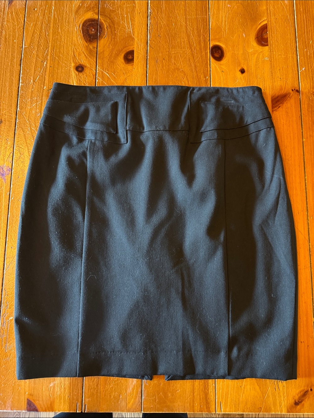 Express Black Pencil Skirt with Seam Detailing